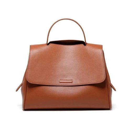 Bolsa de Ombro de Couro Oblíqua Estelle
