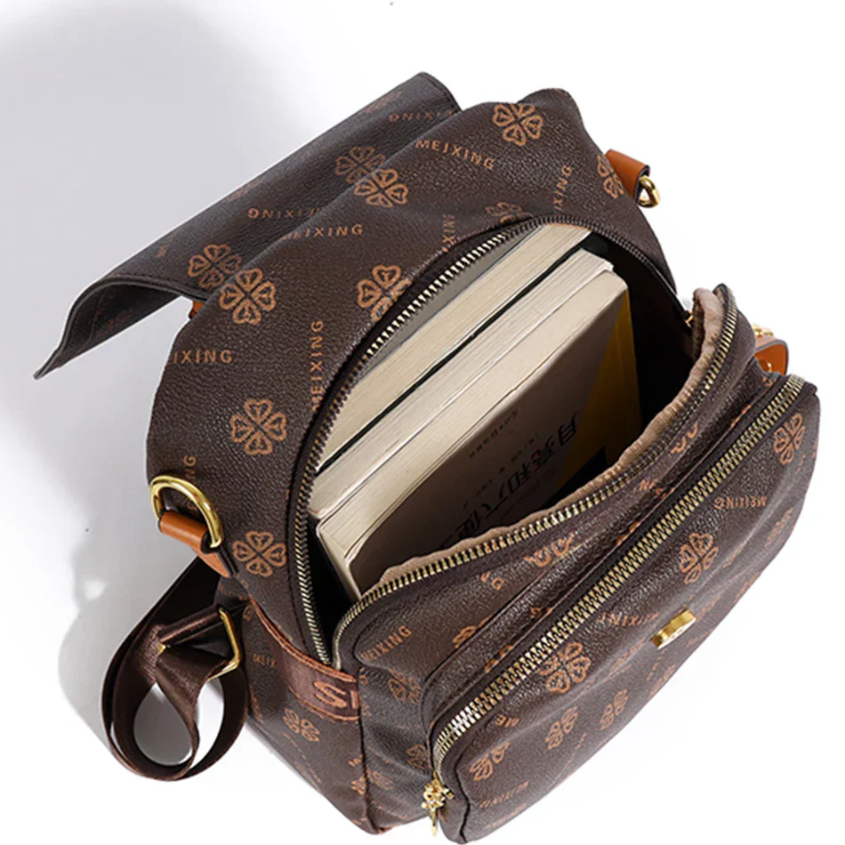 Bolsa Mochila Feminina de Couro Pequena - Image 6