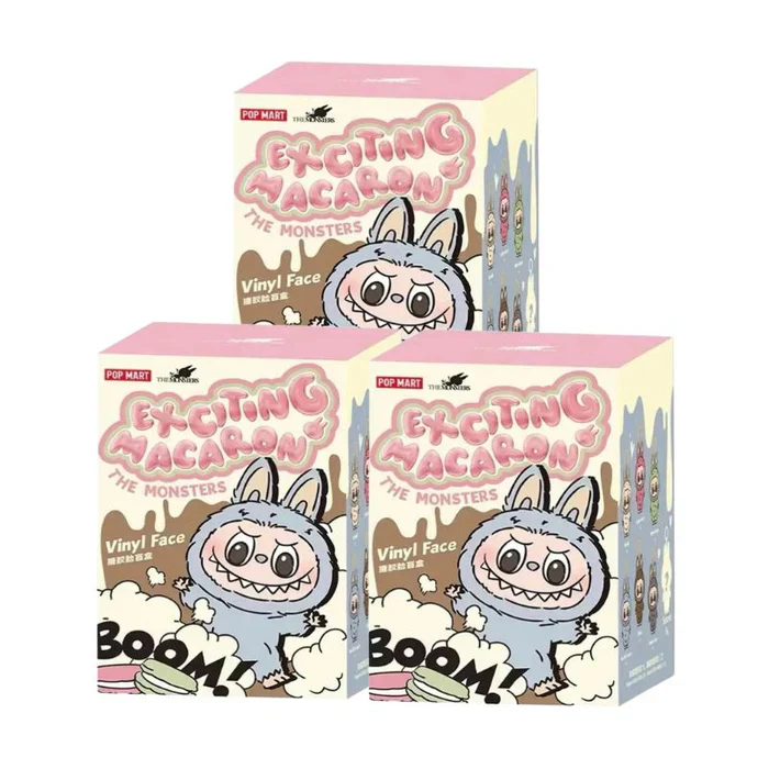 Boneco Pop Mart Labubu The Monsters "Tasty Macaron Vinyl Face" Blind Box *SORTIDO* unidade - Image 5