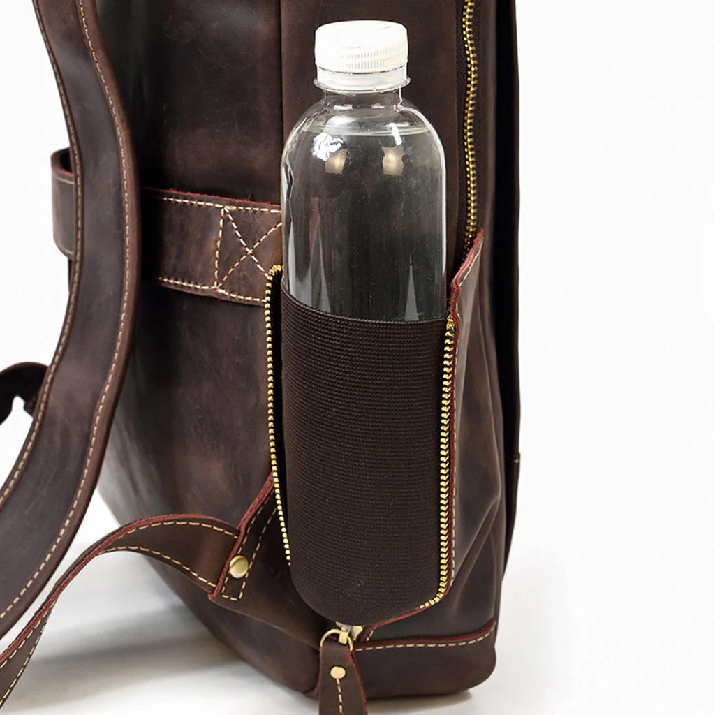 Mochila de Couro Impermeável Múltiplas Funções - Image 10