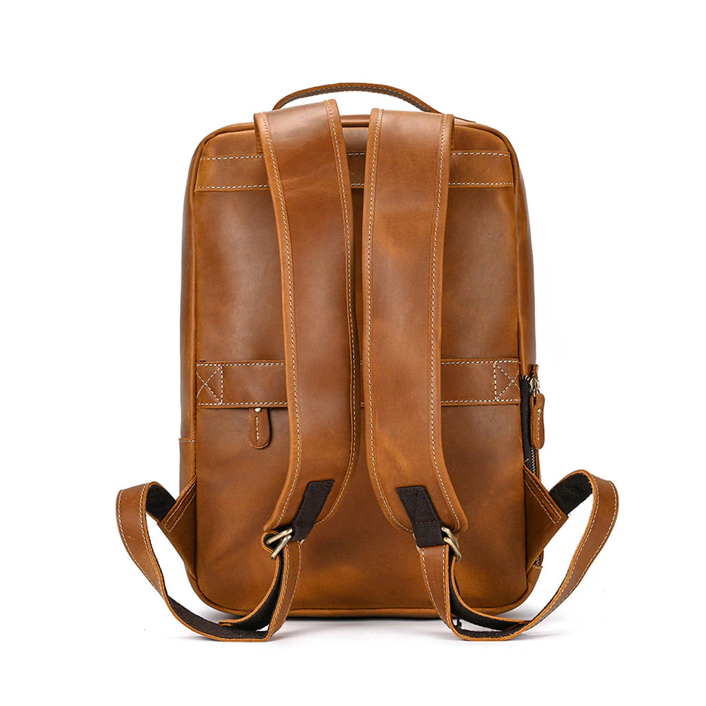 Mochila de Couro Impermeável Múltiplas Funções - Image 12