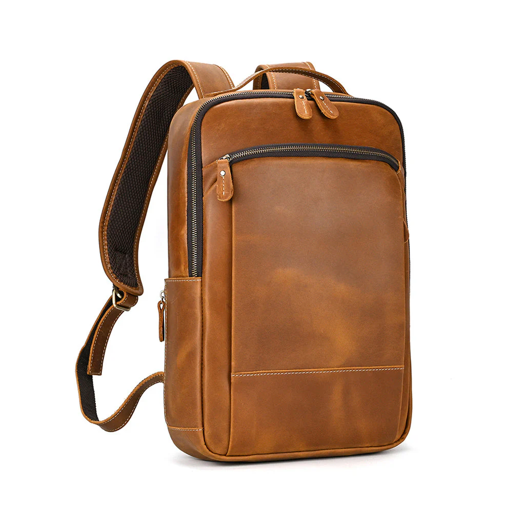 Mochila de Couro Impermeável Múltiplas Funções - Image 13