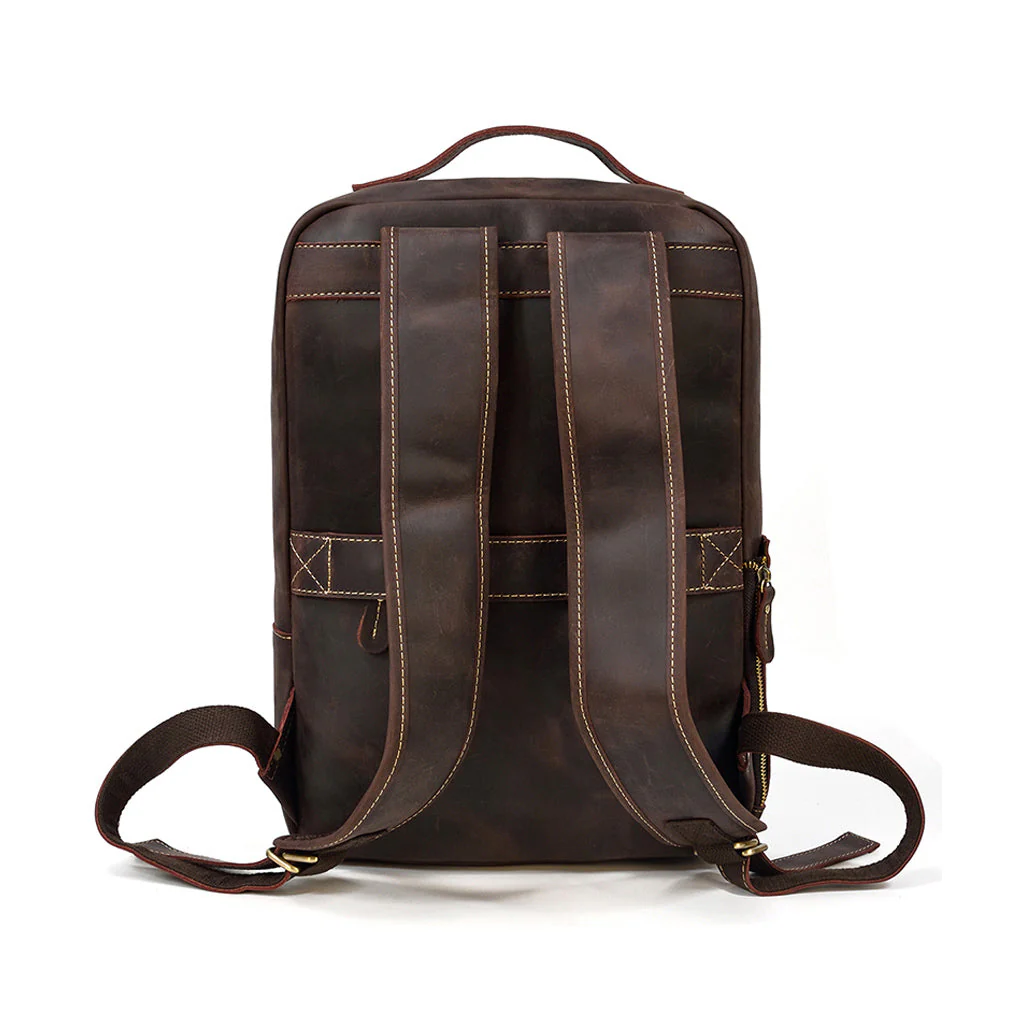Mochila de Couro Impermeável Múltiplas Funções - Image 3