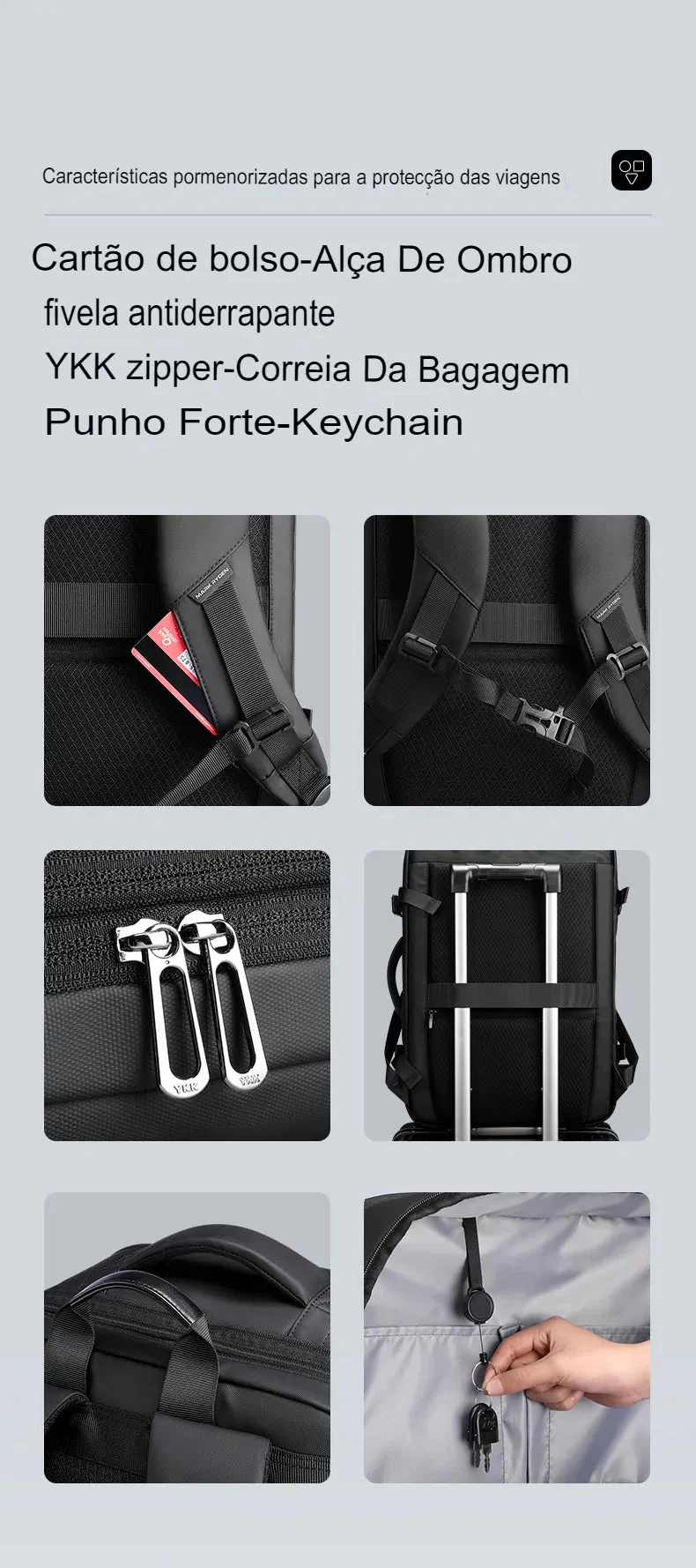 Mochila de Viagem Expansível Notebook ForceBag - Image 7