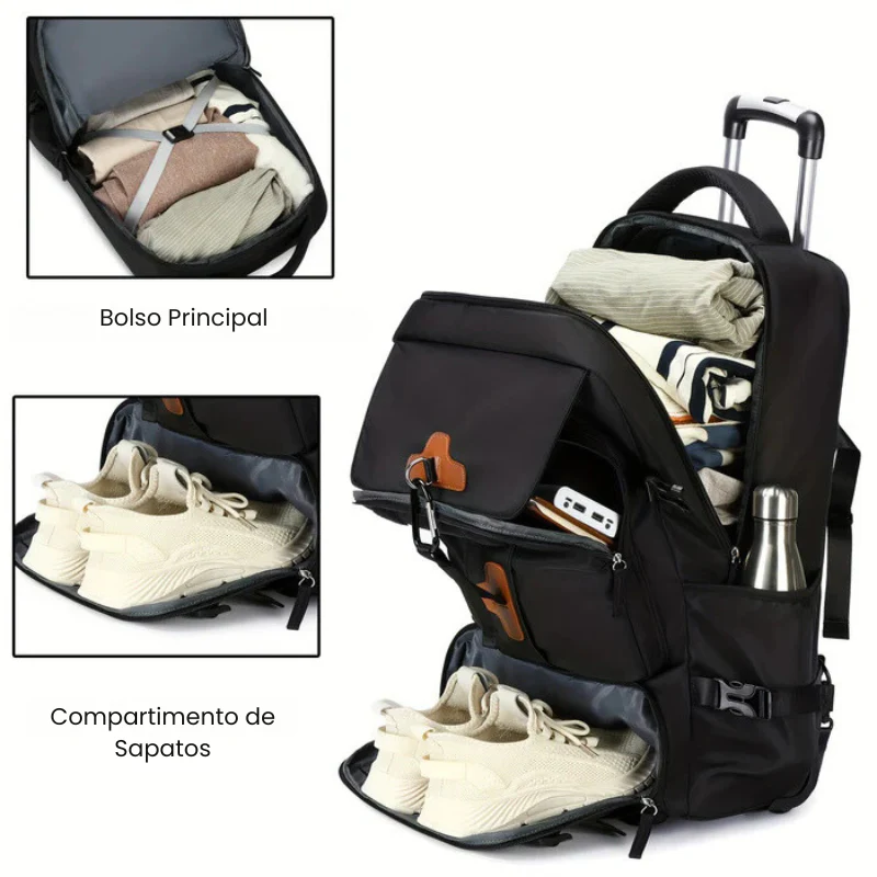 Mochila de Viagem Masculina com Rodas - Laptop 17" - Image 5