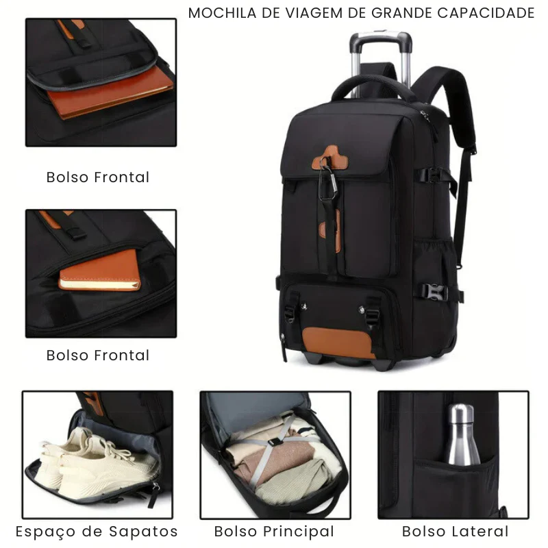 Mochila de Viagem Masculina com Rodas - Laptop 17" - Image 6