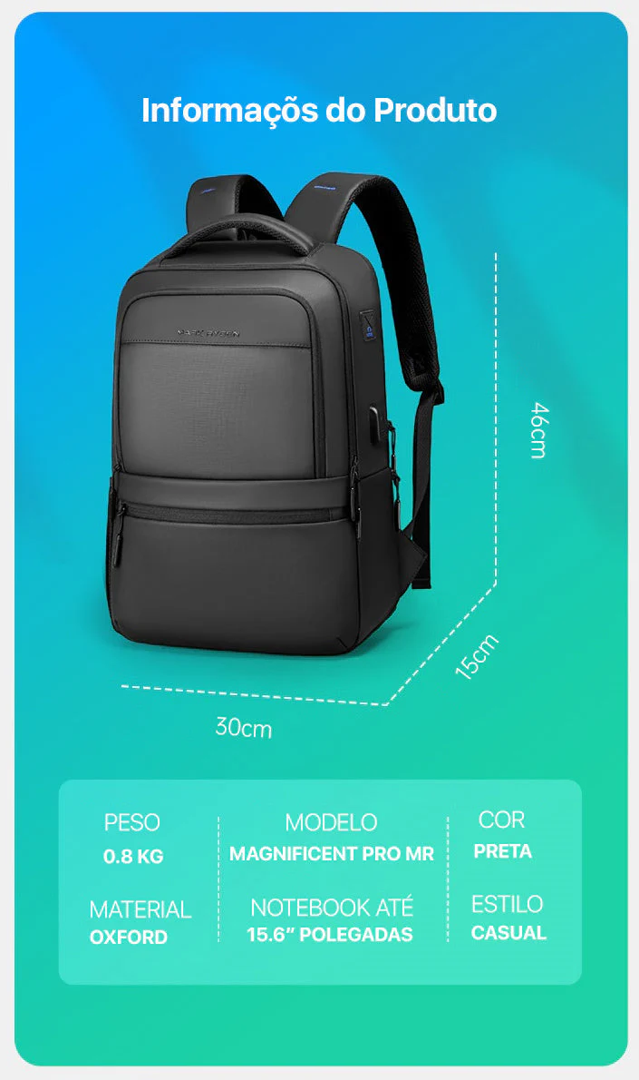 Mochila Executiva para Notebook 15.6" Coast Mark - Image 16