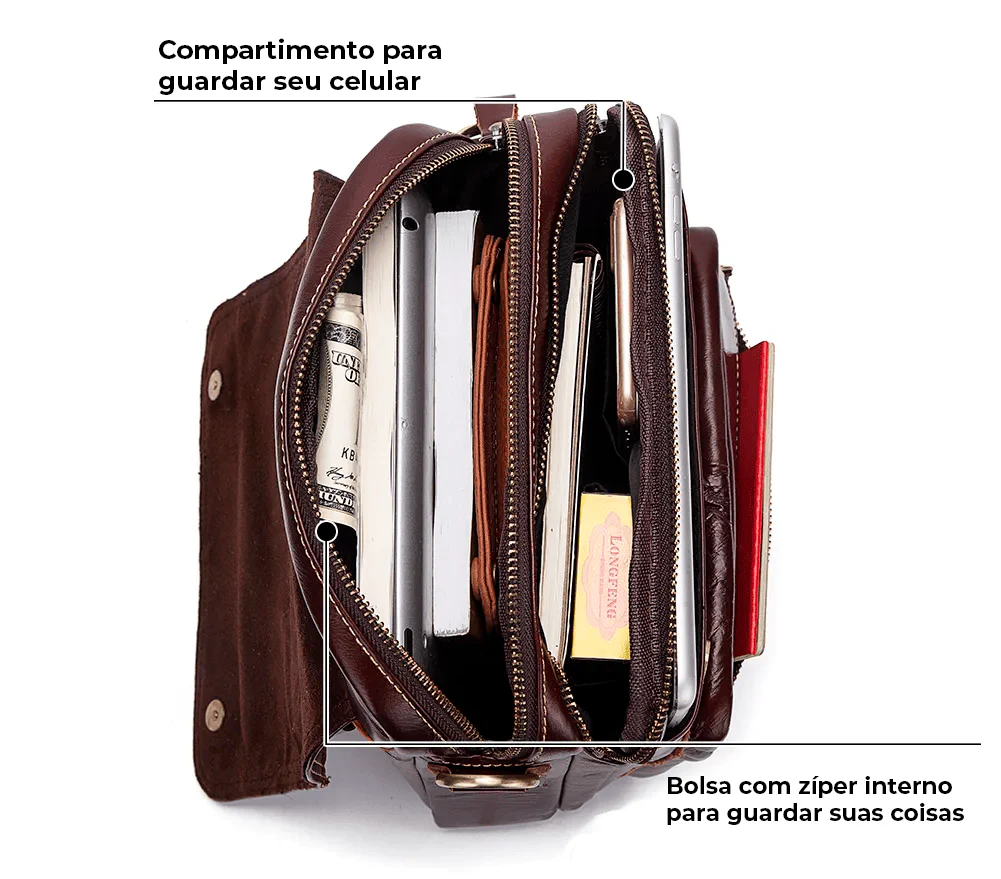 Mochila Masculina de Couro - CargoBag - Image 4