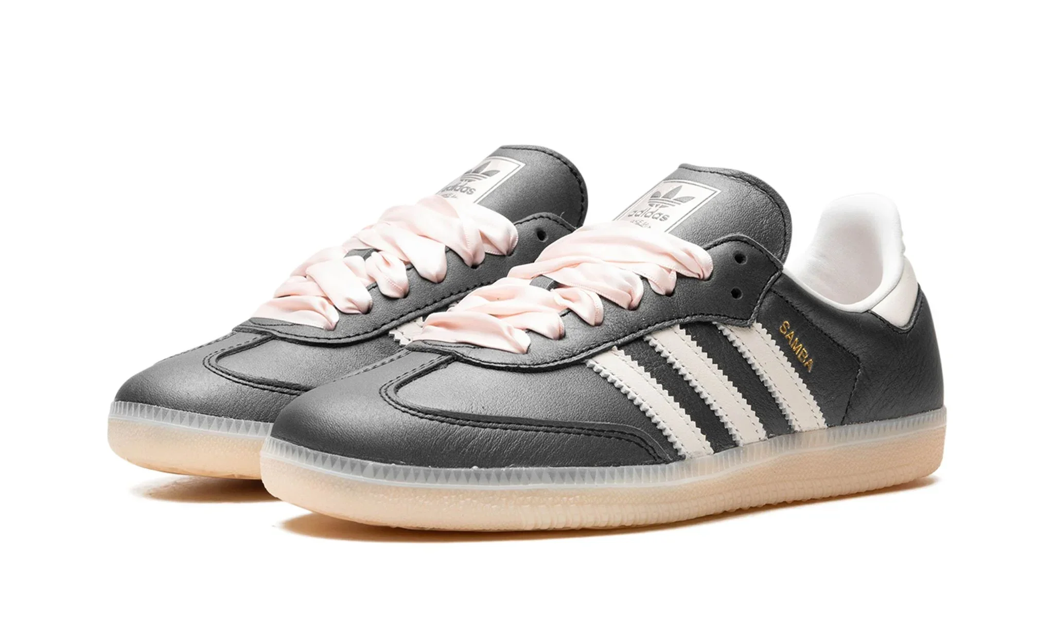 Tênis Adidas Samba OG Feminino "Black Pink Ribbon Laces" Preto - IH8047 - Image 2