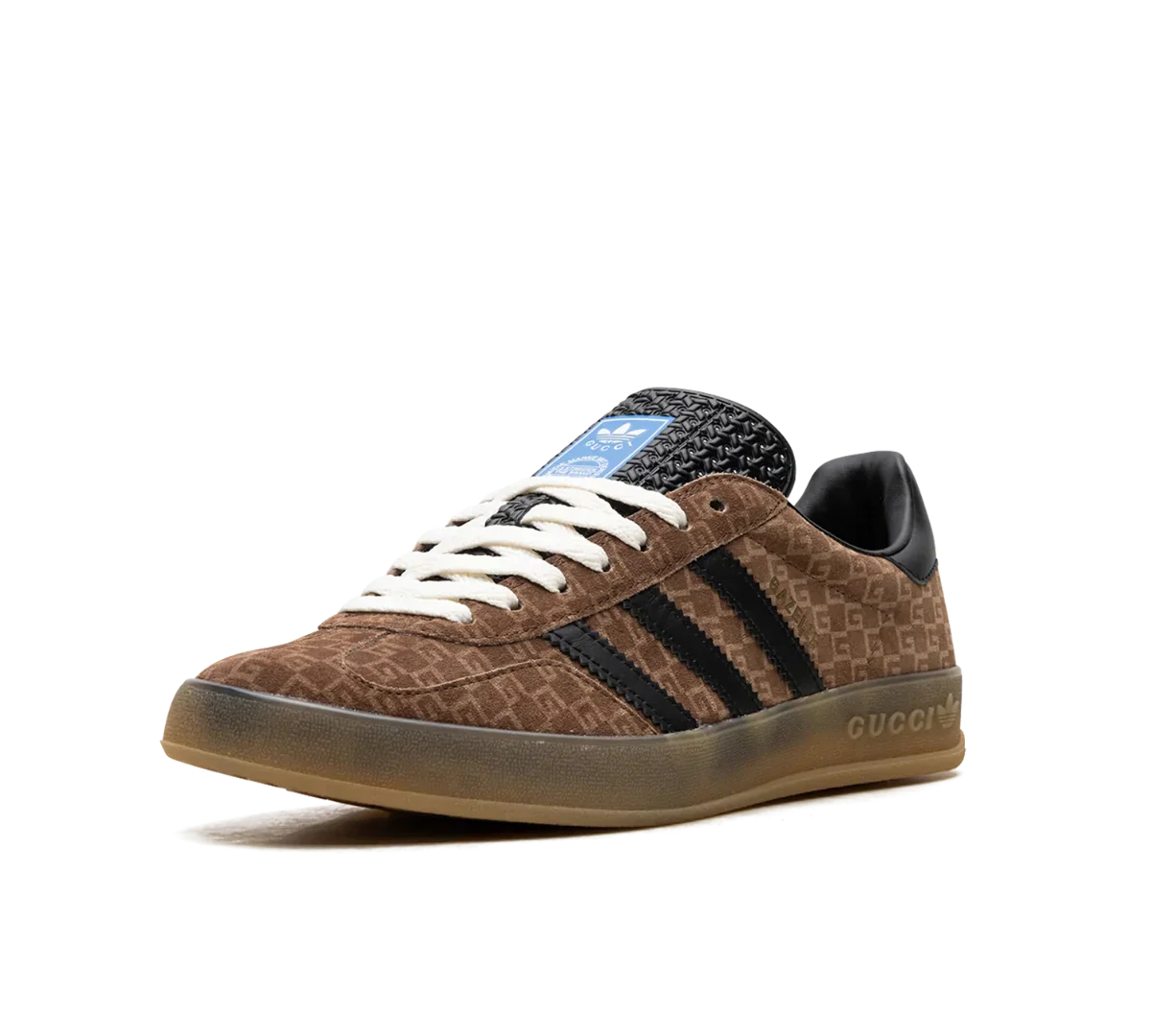 Tênis Adidas x Gucci Gazelle GG Monogram 'Brown' Marrom/Preto - 707847-AAA2V-8546 - Image 2