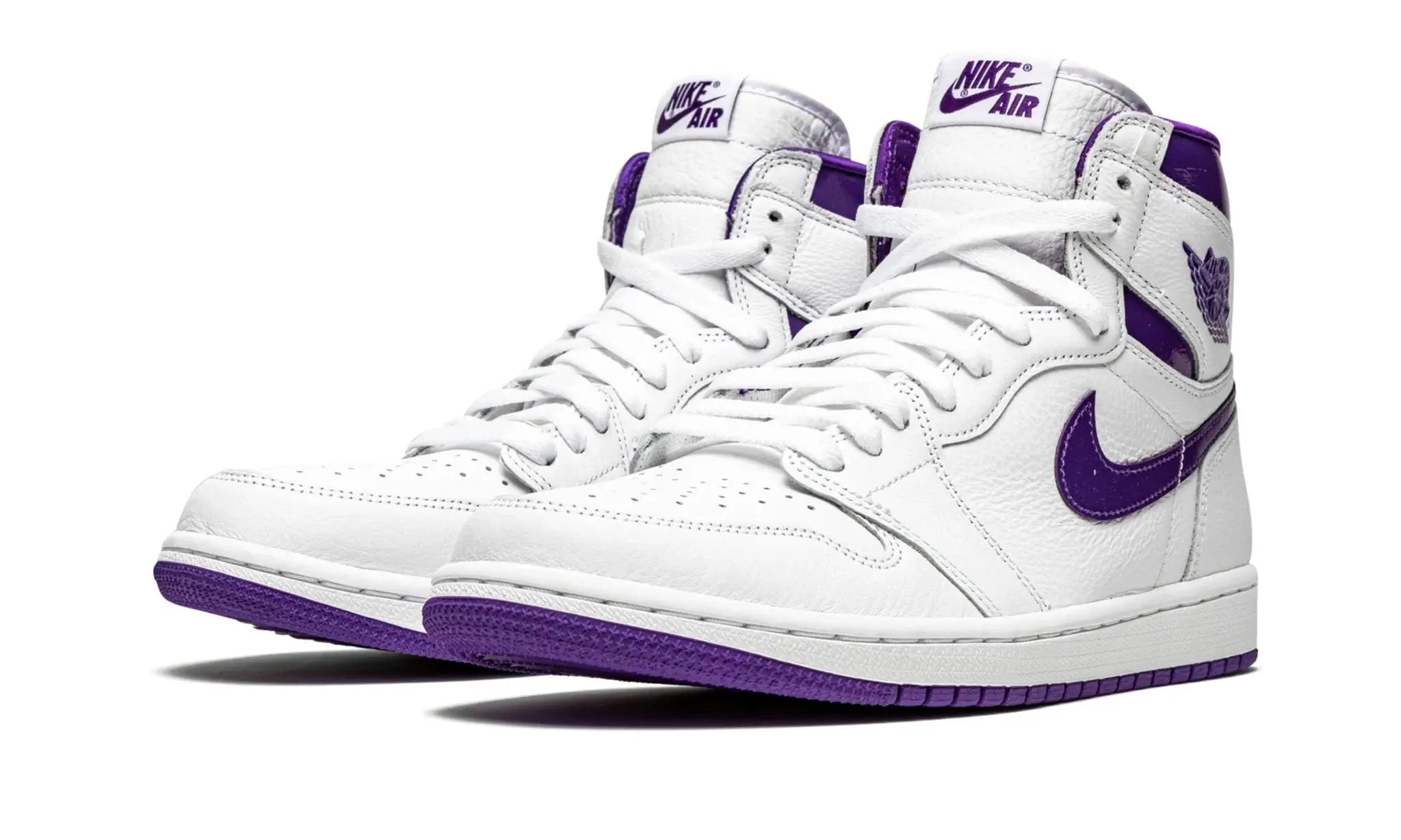Tênis Air Jordan 1 High "Court Purple White" Branco / Roxo - CD0461-151 - Image 2