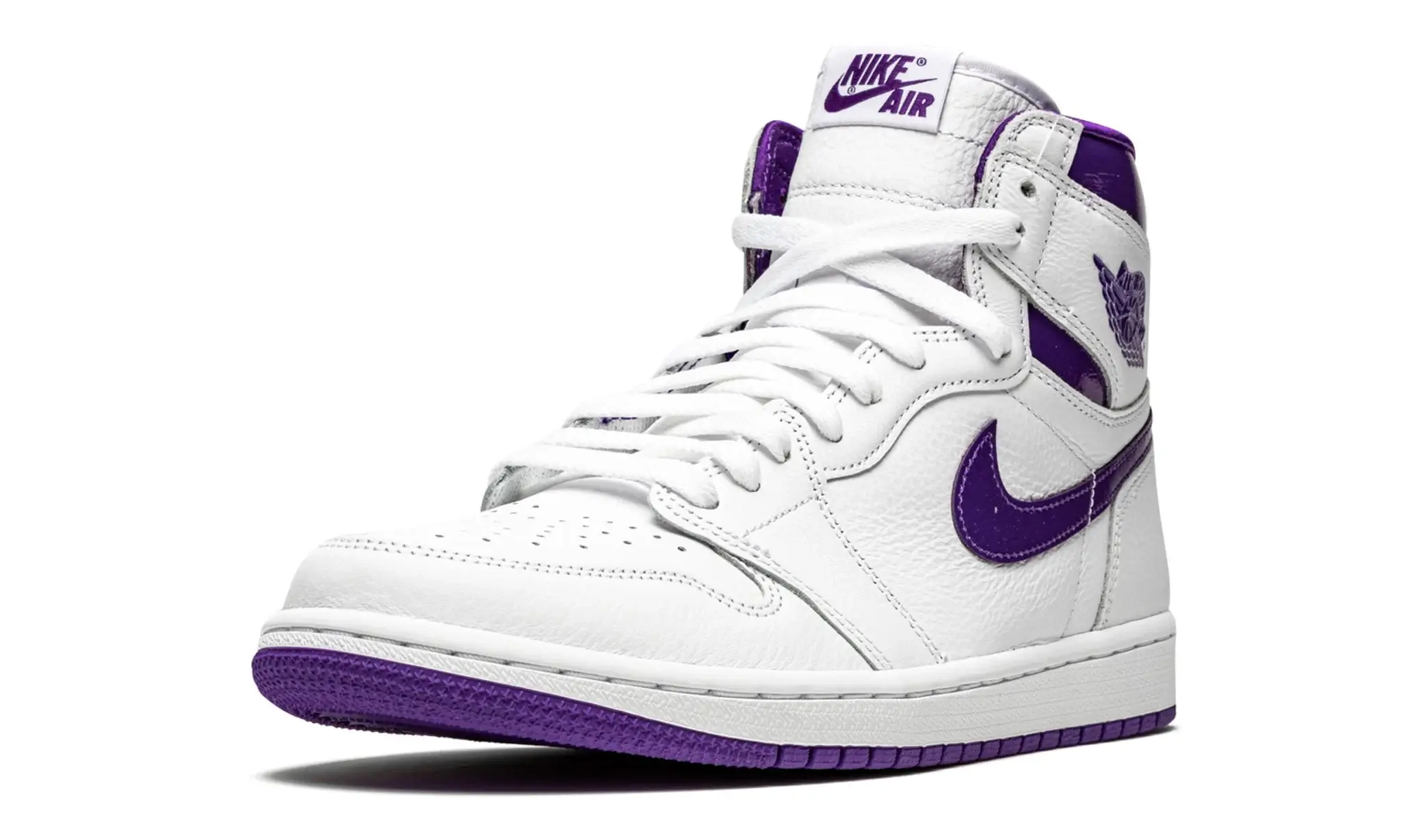Tênis Air Jordan 1 High "Court Purple White" Branco / Roxo - CD0461-151 - Image 4