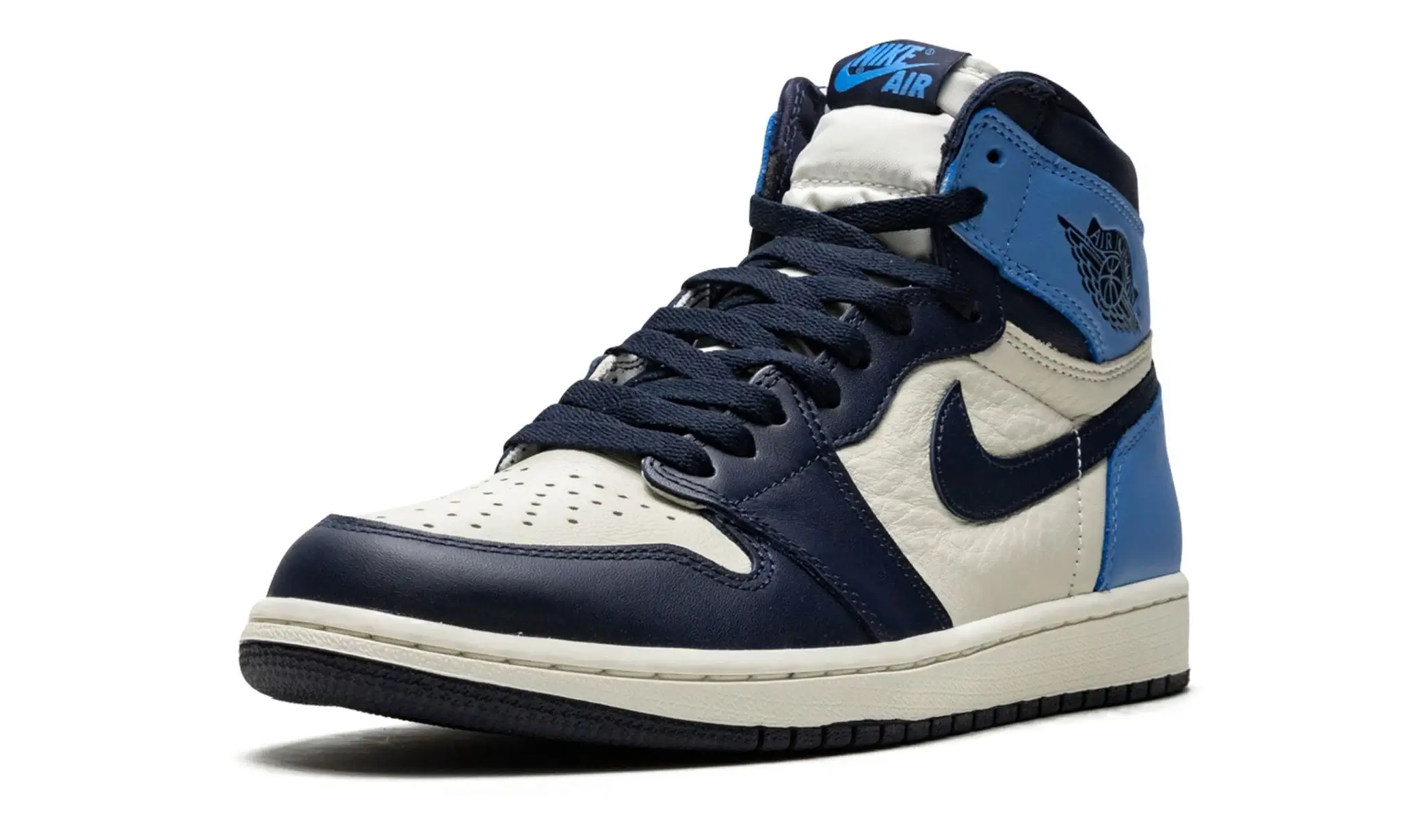 Tênis Air Jordan 1 High "Obsidian" Azul / Branco - 555088-140 - Image 4
