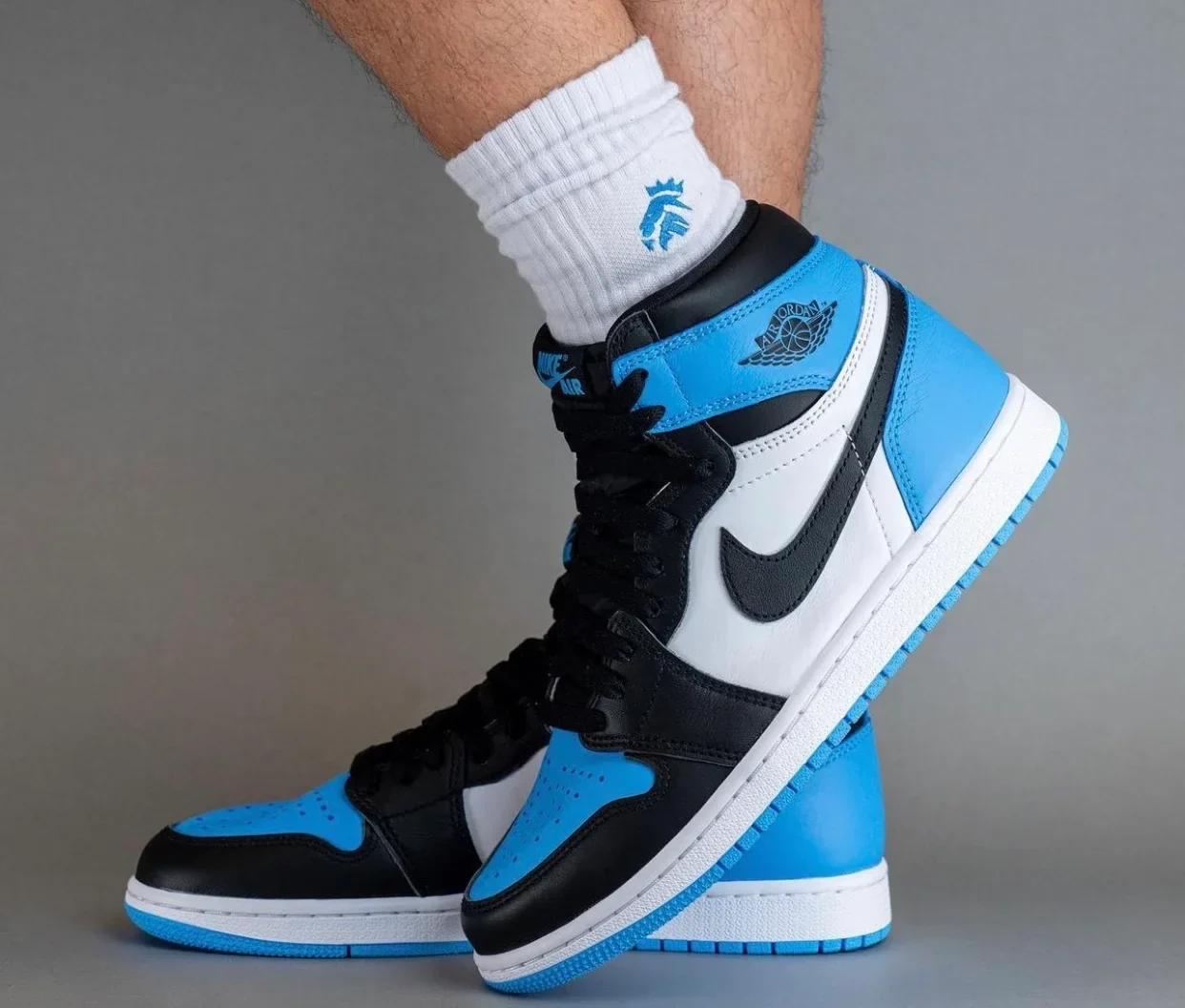 Tênis Air Jordan 1 High "UNC Toe" Azul - DZ5485-400 - Image 7