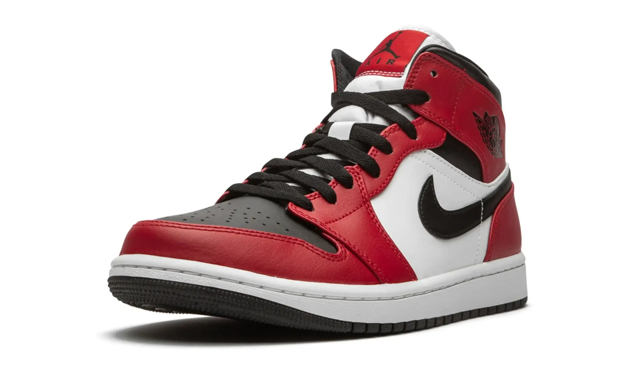 Tênis Air Jordan 1 Mid "Chicago Black Toe" Vermelho - 554724-069 - Image 4