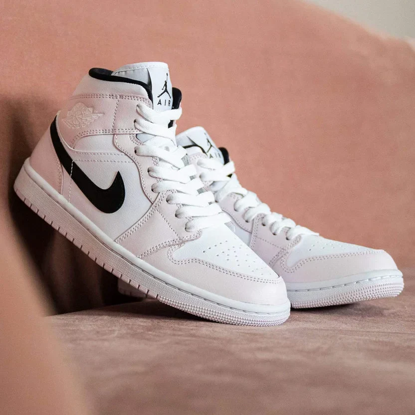 Tênis Air Jordan 1 Mid Feminino "Barely Pink" Rosa - BQ6472-500 - Image 6