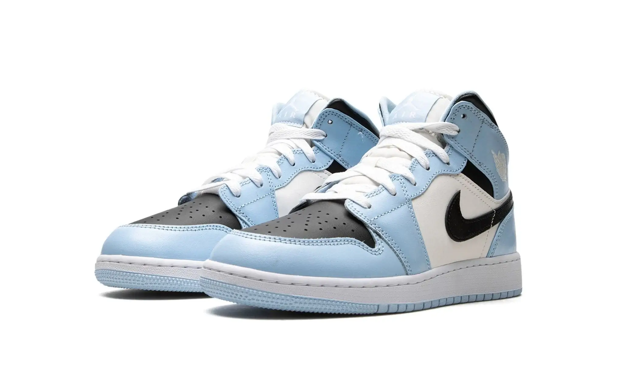 Tênis Air Jordan 1 Mid Feminino "Ice Blue" Azul / Branco - 555112-401 - Image 2