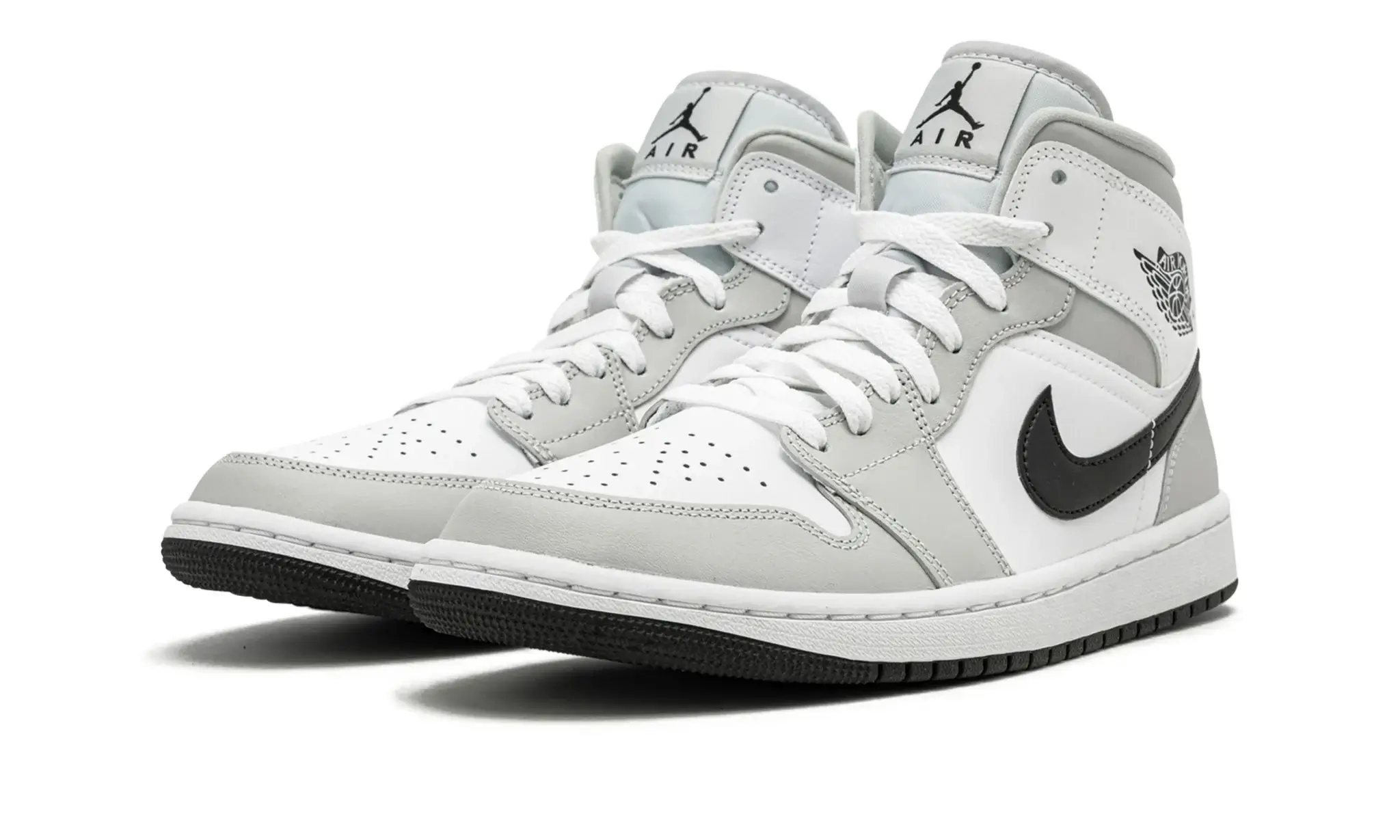 Tênis Air Jordan 1 Mid Feminino "Light Smoke Grey" Cinza - 554725-092 - Image 2