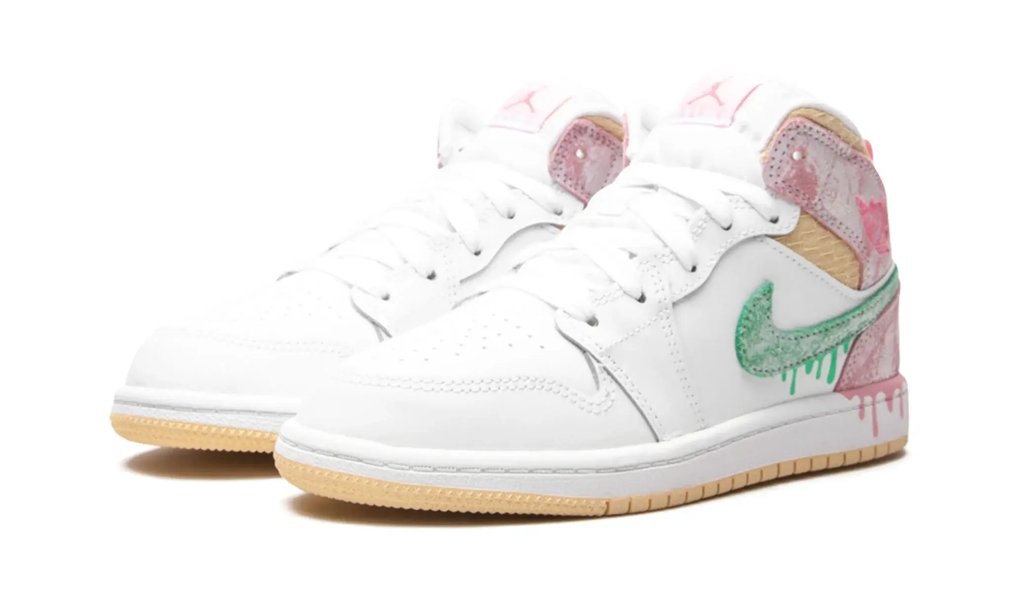 Tênis Air Jordan 1 Mid Feminino "Paint Drip" - DD1666-100 - Image 2