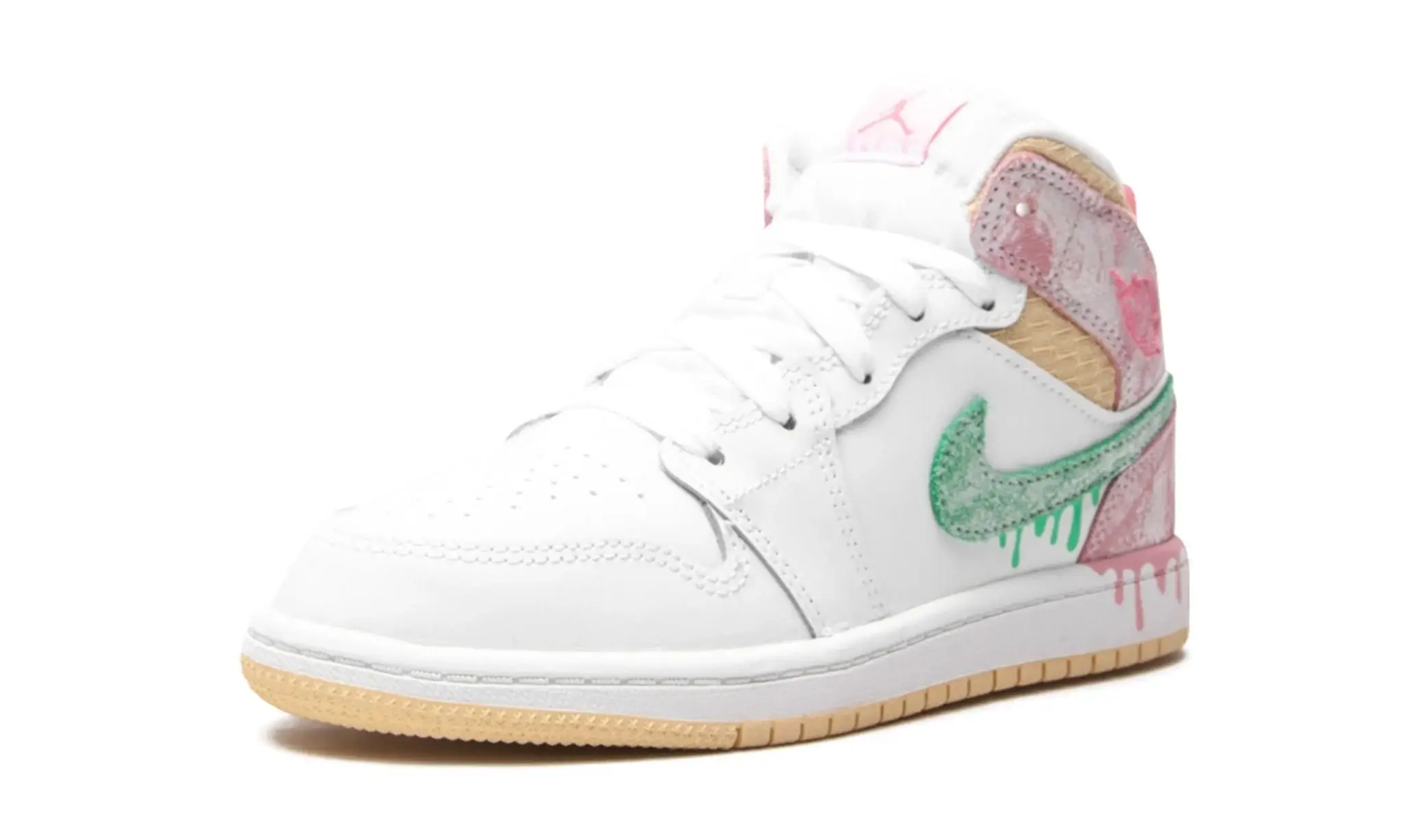 Tênis Air Jordan 1 Mid Feminino "Paint Drip" - DD1666-100 - Image 4