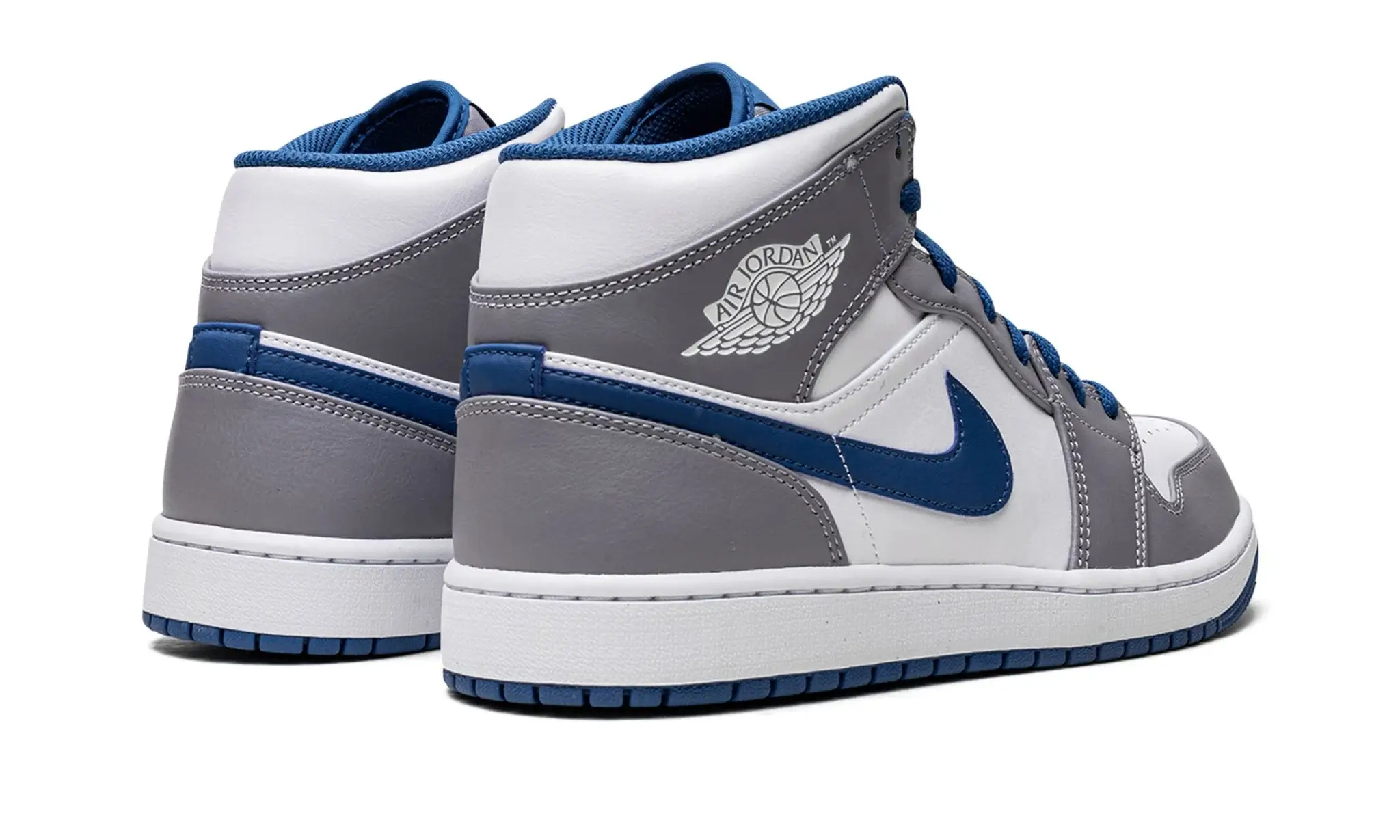 Tênis Air Jordan 1 Mid Masculino "True Blue" Cinza / Azul - DQ8426-014 - Image 3