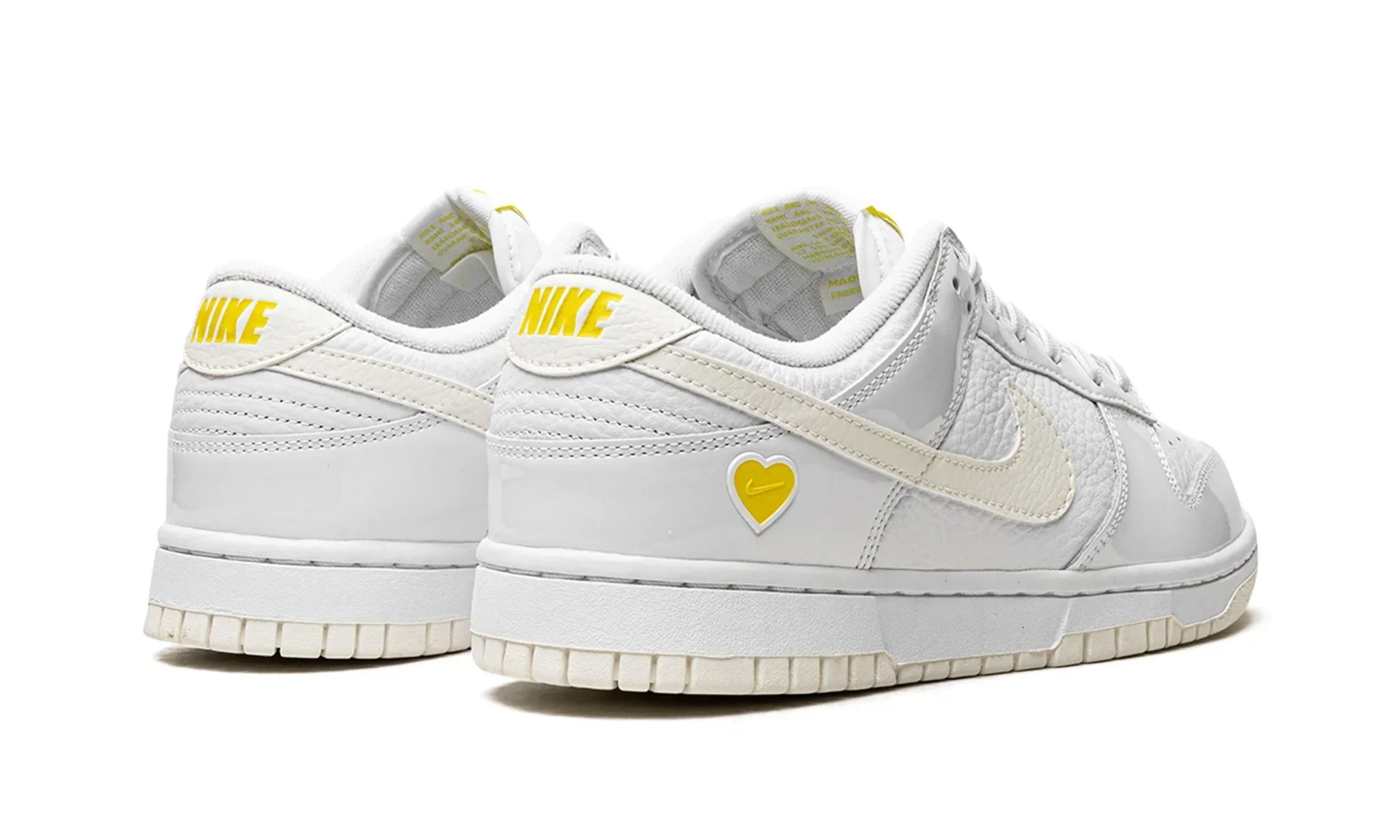 Tênis Nike Dunk Low Feminino "Yellow Heart" Branco - FD0803-100 - Image 3