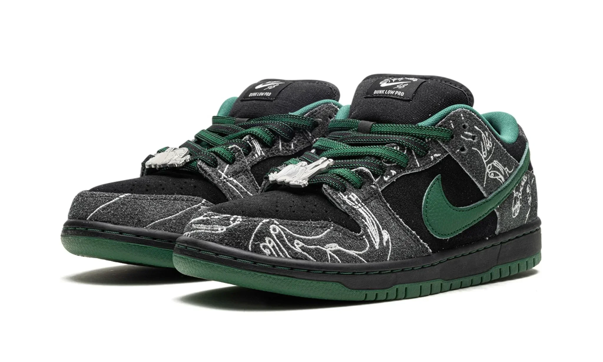 Tênis Nike Dunk Low SB "There Skateboards" Preto / Verde - HF7743-001 - Image 2