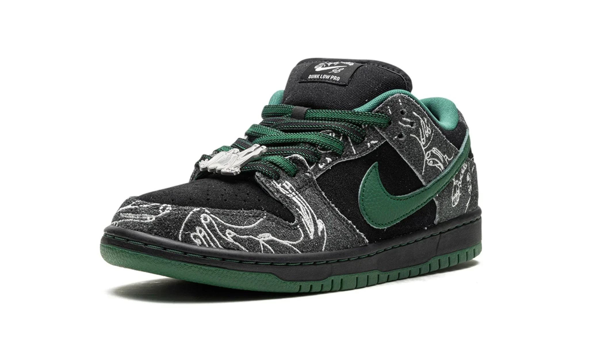 Tênis Nike Dunk Low SB "There Skateboards" Preto / Verde - HF7743-001 - Image 4