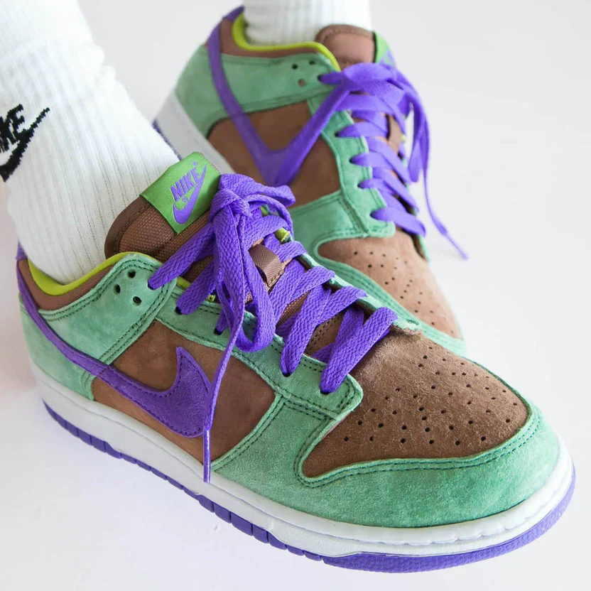 Tênis Nike Dunk Low "Veneer" Verde / Roxo - DA1469-200 - Image 7